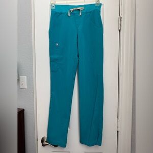 Figs Scrubs Kade Cargo Pants, Teal XXS